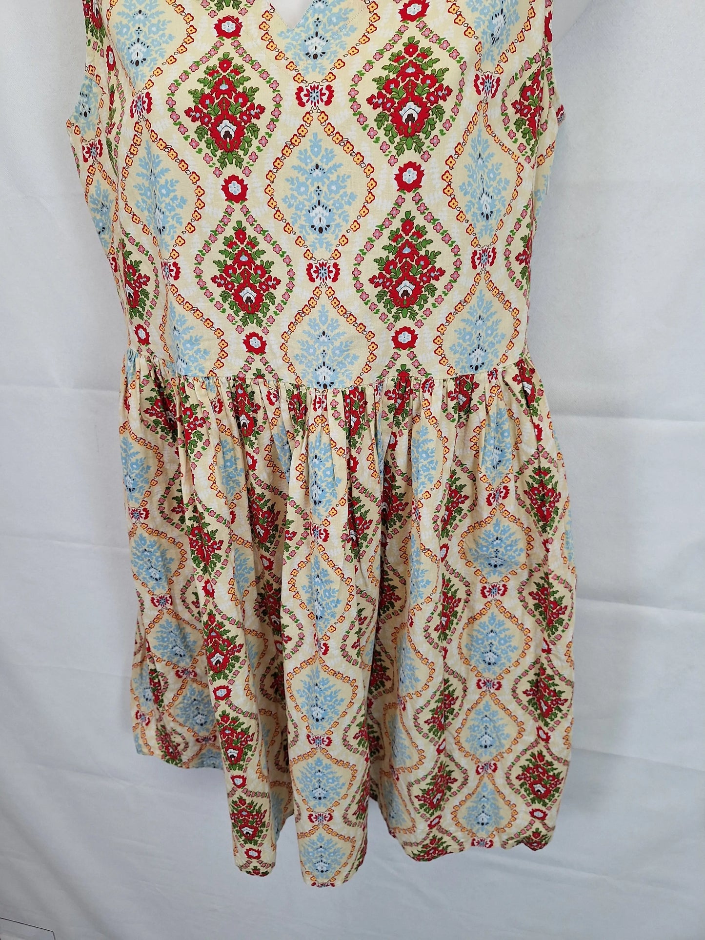 Rasaleela Floral V Neck Sleeveless Midi Dress Size S by SwapUp-Online Second Hand Store-Online Thrift Store