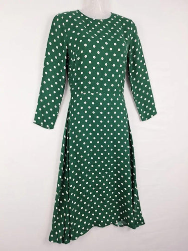 Reformation Emerald Polka Dot Midi Dress Size 6 by SwapUp-Online Second Hand Store-Online Thrift Store