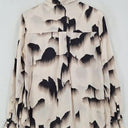 Reiss Beige Brushstroke Button Up Shirt Size 10 by SwapUp-Online Second Hand Store-Online Thrift Store