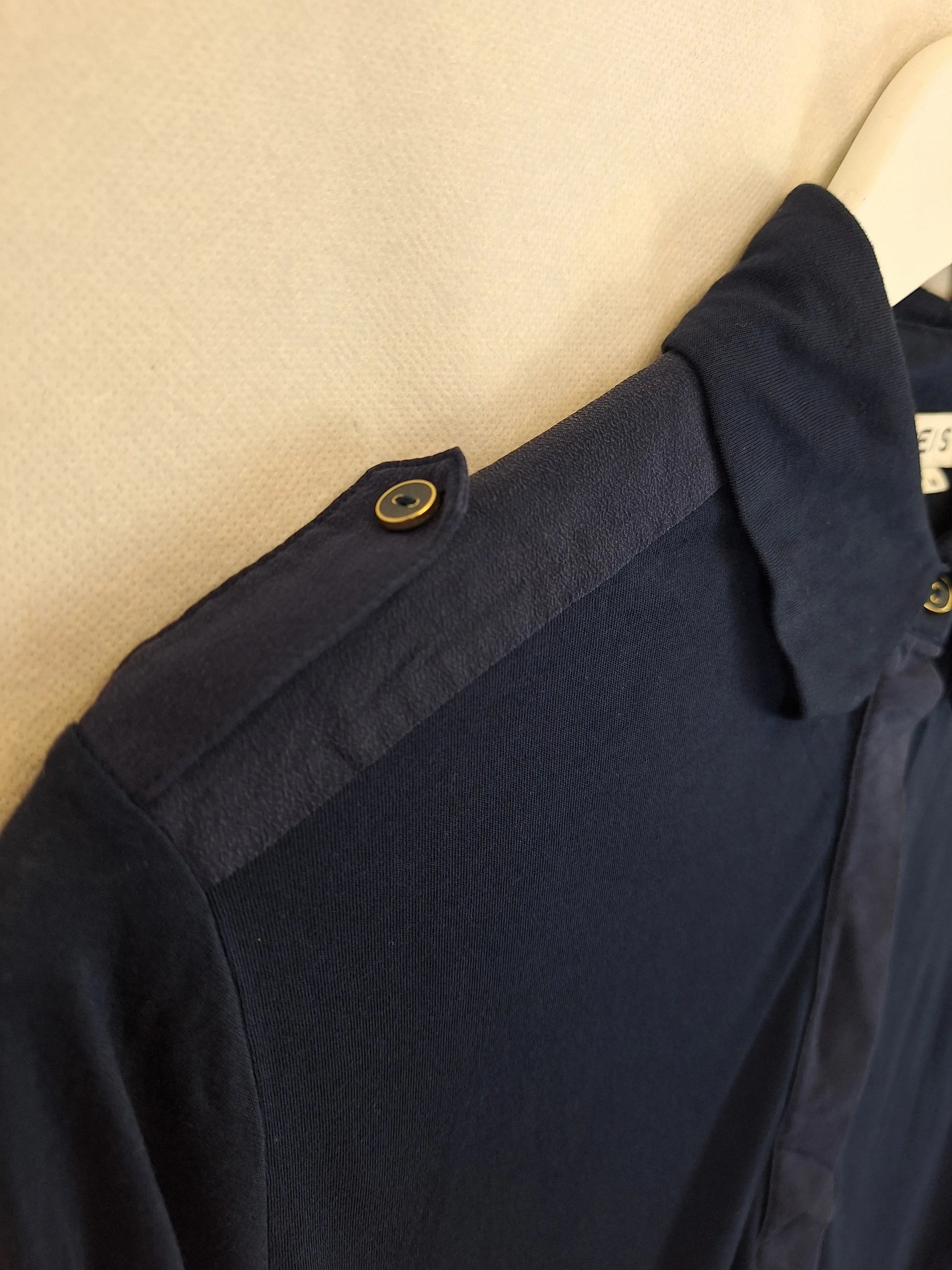 Reiss Navy Stretch Jersey Shirt Size M by SwapUp-Online Second Hand Store-Online Thrift Store