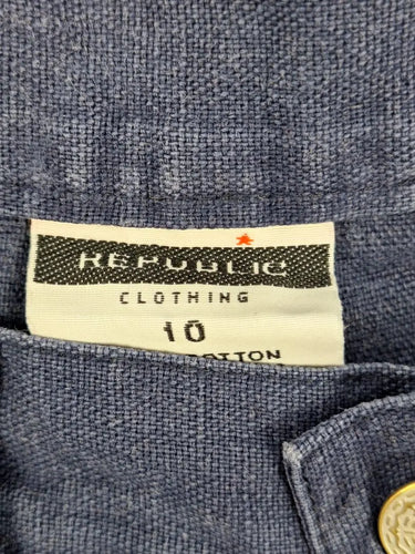 Republic Clothing Navy Cotton Cuffed Weekend Shorts Size 10 by SwapUp-Online Second Hand Store-Online Thrift Store