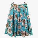 Review Aqua Floral Box Pleated Midi Skirt Size 8 by SwapUp-Online Second Hand Store-Online Thrift Store