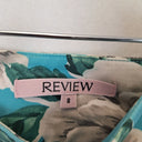 Review Aqua Floral Box Pleated Midi Skirt Size 8 by SwapUp-Online Second Hand Store-Online Thrift Store
