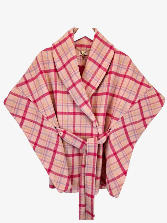 Review Belted Checker Winter Cape Size S by SwapUp-Online Second Hand Store-Online Thrift Store