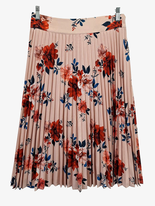 Review Blush Accordion Floral Midi Skirt Size 8 by SwapUp-Online Second Hand Store-Online Thrift Store
