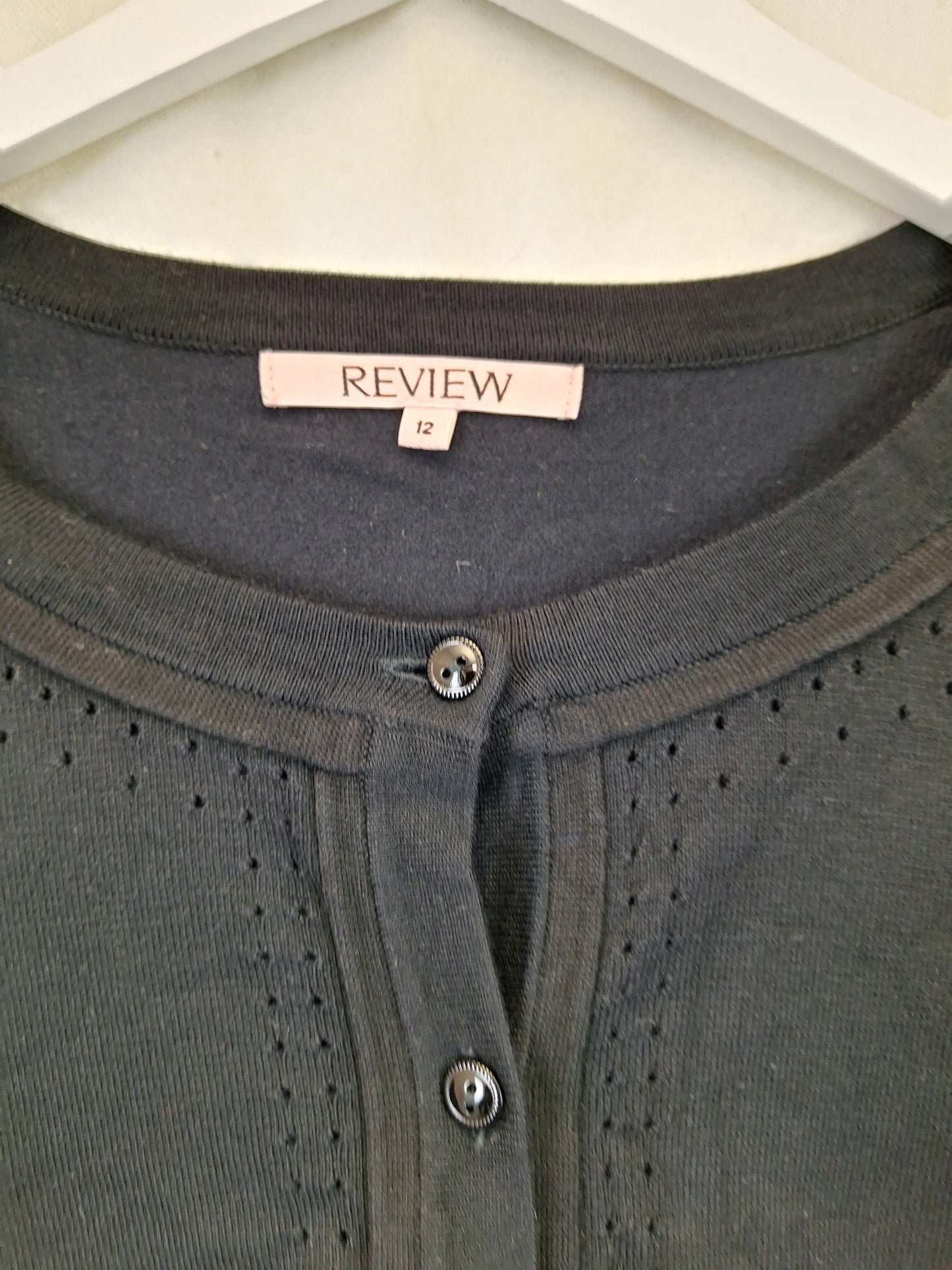 Review Classic Everyday Fitted Cardigan Size 12 by SwapUp-Online Second Hand Store-Online Thrift Store