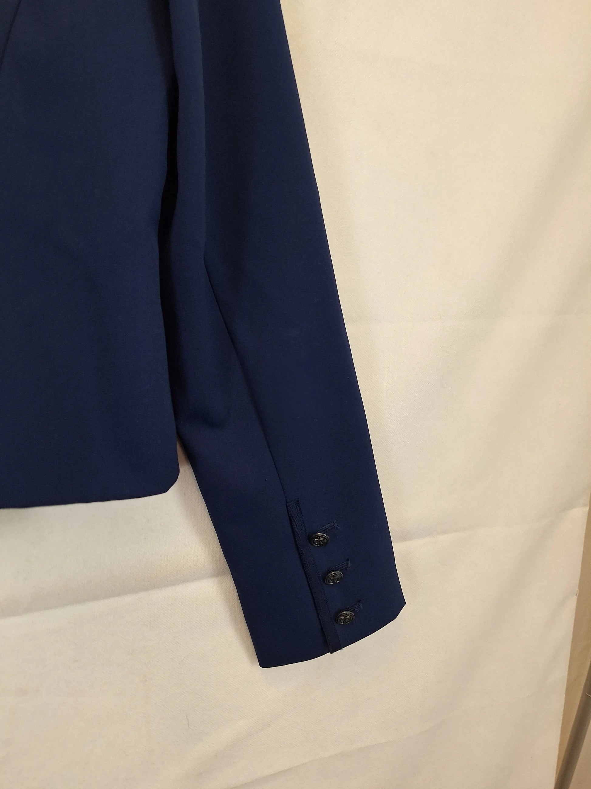 Review Classic Single Lapel Navy Blazer Size 14 by SwapUp-Online Second Hand Store-Online Thrift Store