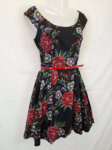 Review Cross Stitch Printed Off Shoulder Mini Dress Size 8 by SwapUp-Online Second Hand Store-Online Thrift Store