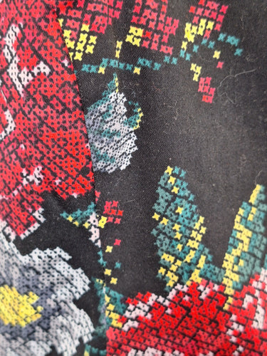 Review Cross Stitch Printed Off Shoulder Mini Dress Size 8 by SwapUp-Online Second Hand Store-Online Thrift Store