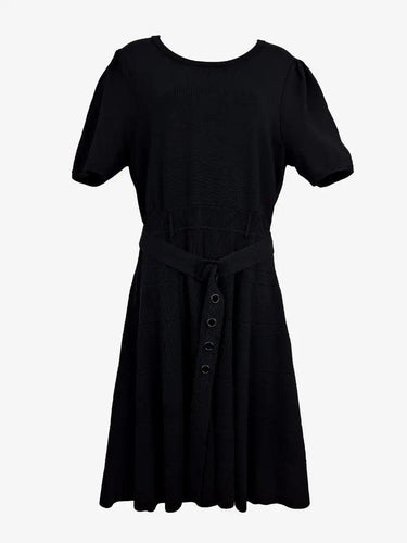 Review Elegant Belted Knit Midi Dress Size 14 by SwapUp-Online Second Hand Store-Online Thrift Store