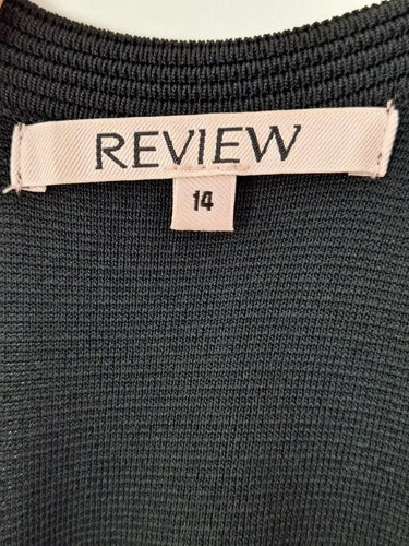 Review Elegant Belted Knit Midi Dress Size 14 by SwapUp-Online Second Hand Store-Online Thrift Store