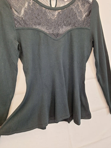 Review Elegant Lace And Knit Evening Top Size 8 by SwapUp-Online Second Hand Store-Online Thrift Store