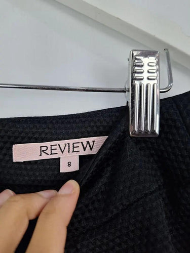 Review Elegant Textured Box Pleated Midi Skirt Size 8 by SwapUp-Online Second Hand Store-Online Thrift Store