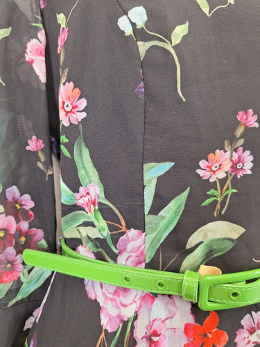 Review Flute Sleeve Floral Mini Dress Size 8 by SwapUp-Online Second Hand Store-Online Thrift Store