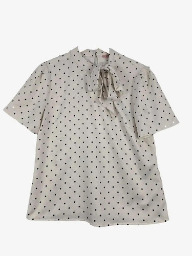 Review Funky Tied Neck Dotted Top Size 10 by SwapUp-Online Second Hand Store-Online Thrift Store