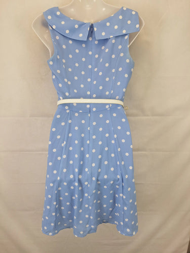 Review Graceful Tie Neck Dotted Mini Dress Size 8 by SwapUp-Online Second Hand Store-Online Thrift Store