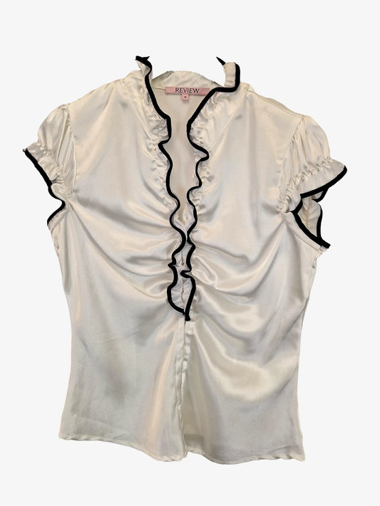 Review Ivory Trim Top Size 12 by SwapUp-Online Second Hand Store-Online Thrift Store