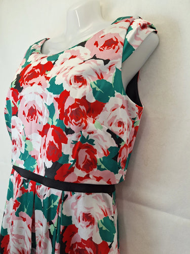Review Layered Cocktail Bloom Midi Dress Size 10 by SwapUp-Online Second Hand Store-Online Thrift Store