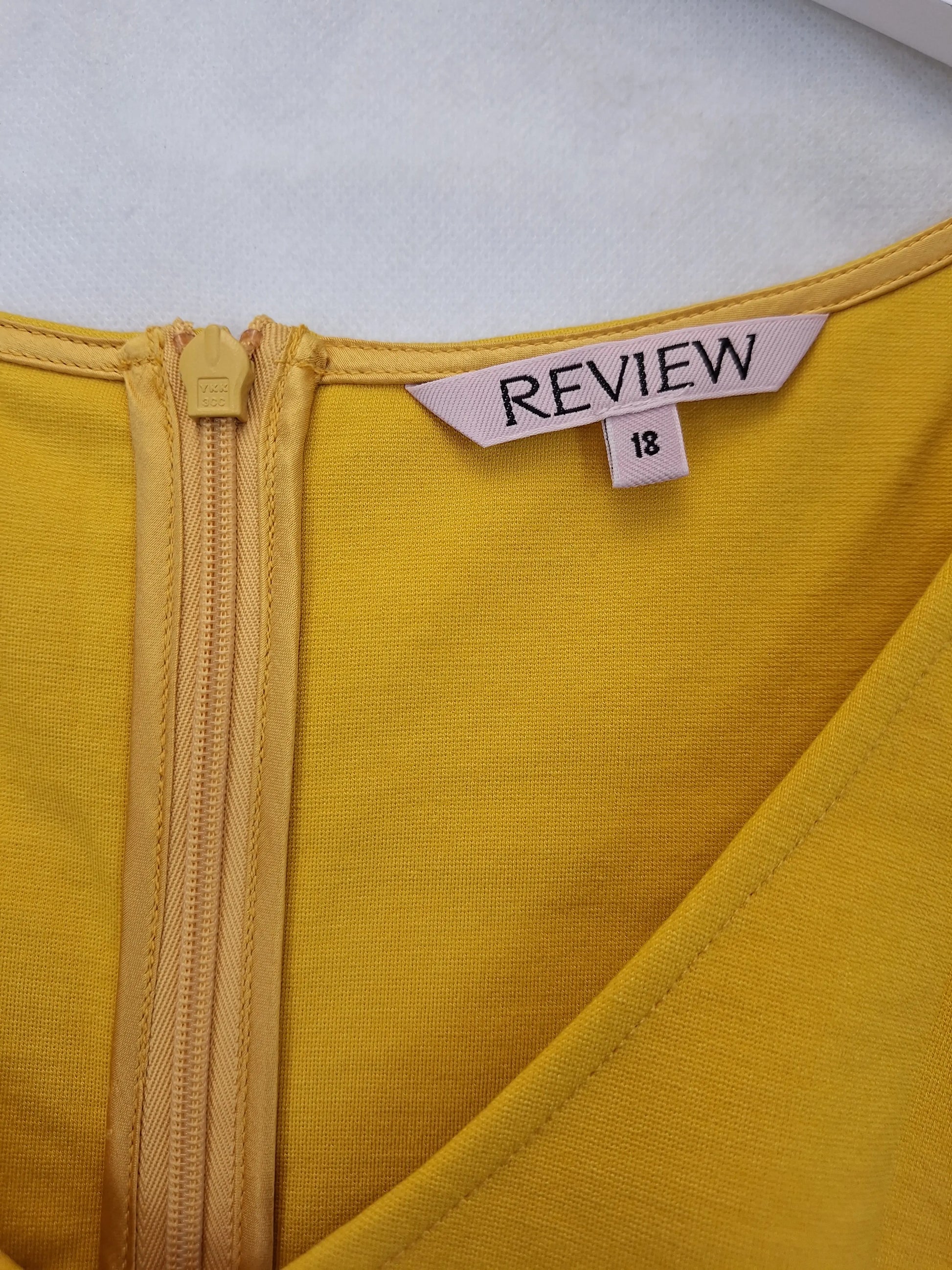 Review Mustard Everyday Midi Dress Size 18 by SwapUp-Online Second Hand Store-Online Thrift Store