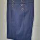 Review Navy Button Midi Skirt Size 8 by SwapUp-Online Second Hand Store-Online Thrift Store