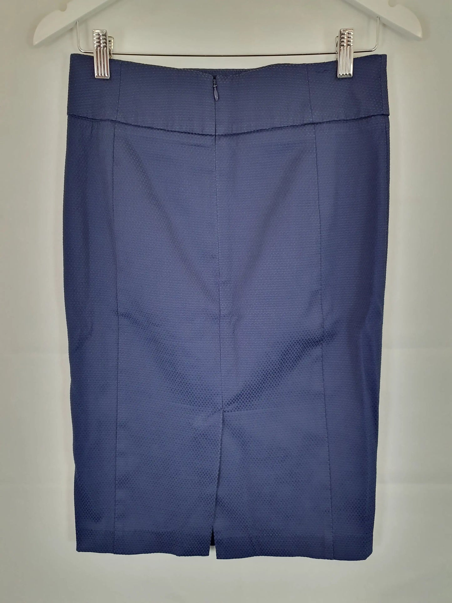 Review Navy Button Midi Skirt Size 8 by SwapUp-Online Second Hand Store-Online Thrift Store