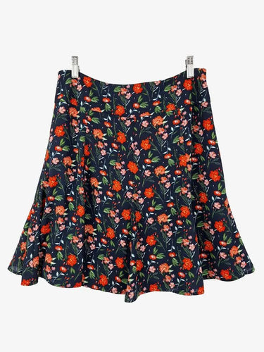 Review Navy Floral Panel Skirt Size 10 by SwapUp-Online Second Hand Store-Online Thrift Store