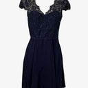 Review Navy Lace Bodice Evening Midi Dress Size 8 by SwapUp-Online Second Hand Store-Online Thrift Store