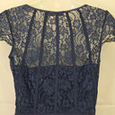 Review Navy Lace Bodice Evening Midi Dress Size 8 by SwapUp-Online Second Hand Store-Online Thrift Store
