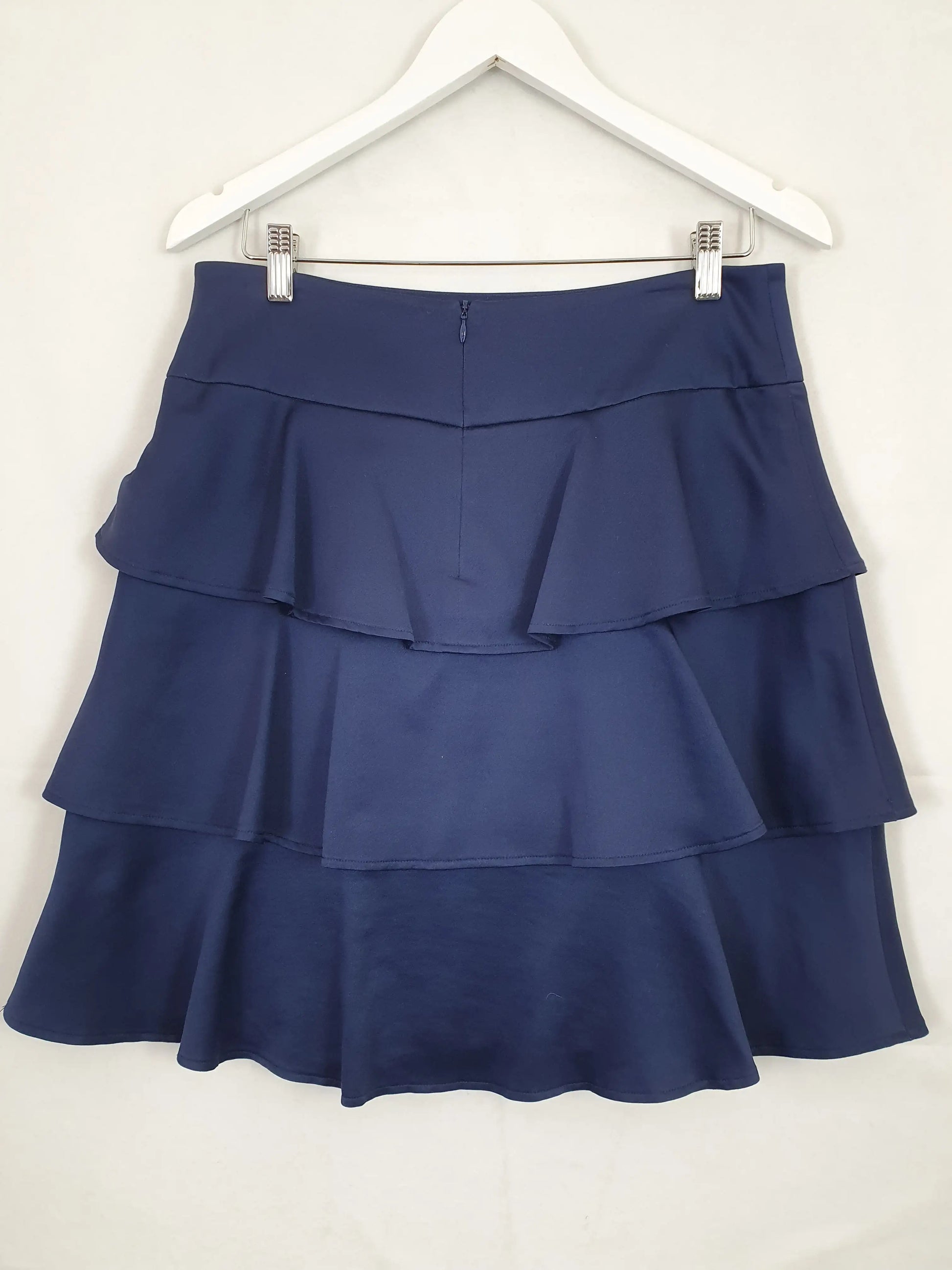 Review Navy Layered Midi Skirt Size 12 by SwapUp-Online Second Hand Store-Online Thrift Store