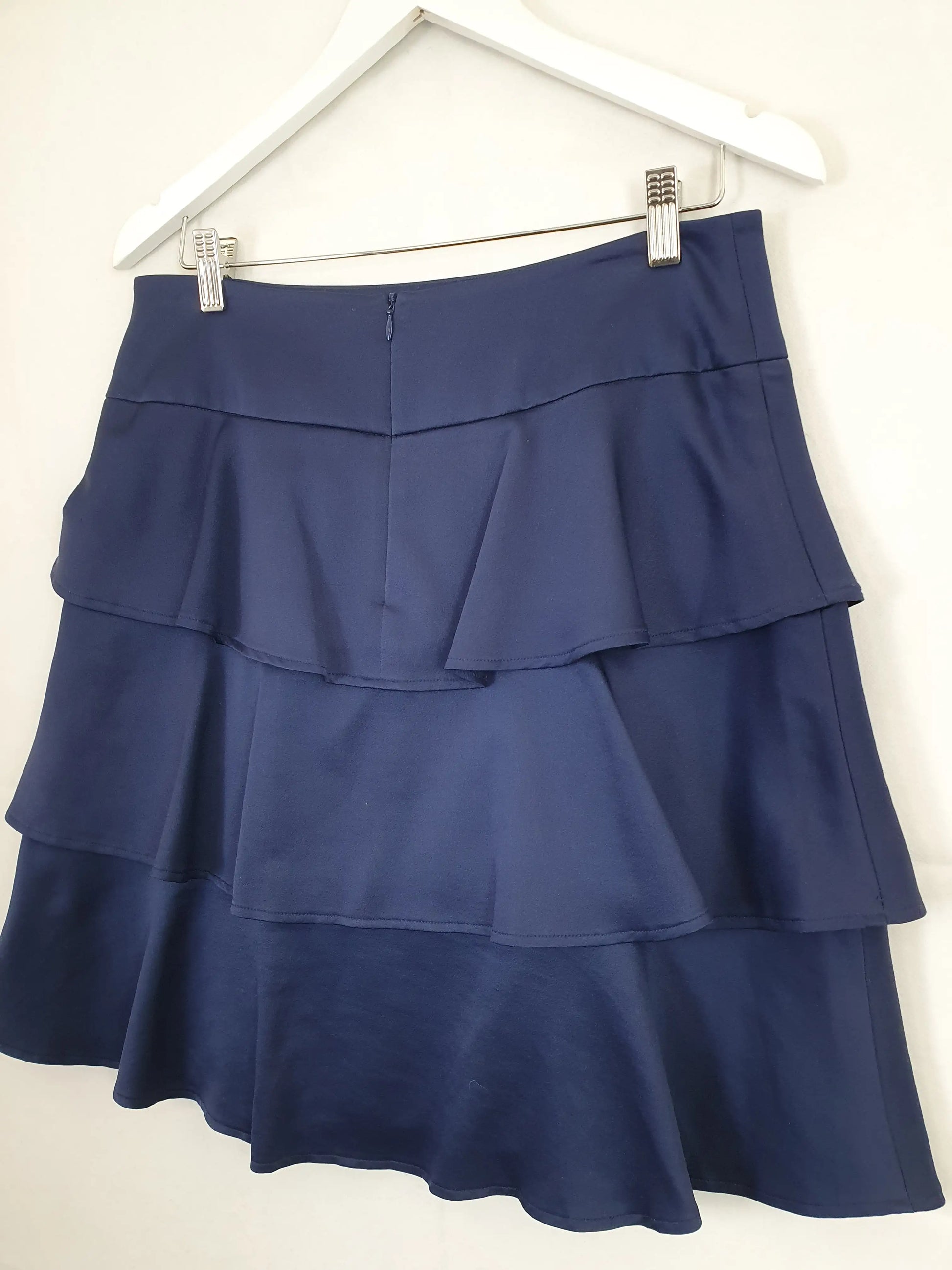 Review Navy Layered Midi Skirt Size 12 by SwapUp-Online Second Hand Store-Online Thrift Store