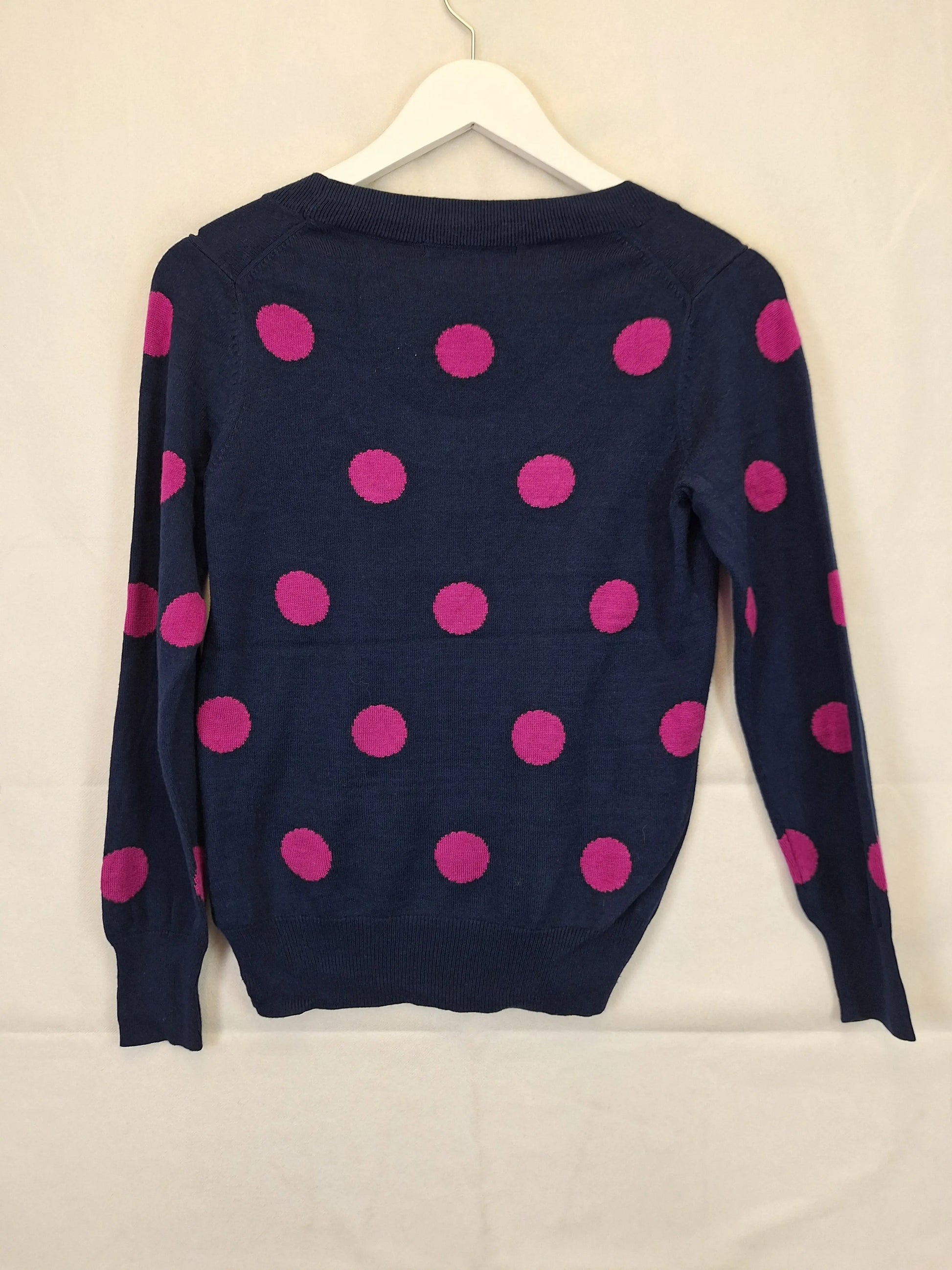 Review Preppy Polka Knit Jumper Size 12 by SwapUp-Online Second Hand Store-Online Thrift Store