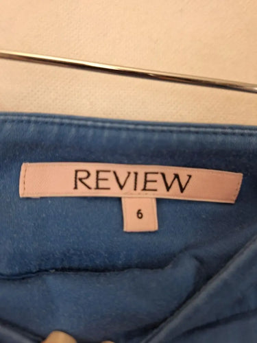 Review Sky Blue Pleat A Line Skirt Size 6 by SwapUp-Online Second Hand Store-Online Thrift Store