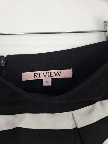 Review Striped Box Pleated Mini Skirt Size 10 by SwapUp-Online Second Hand Store-Online Thrift Store