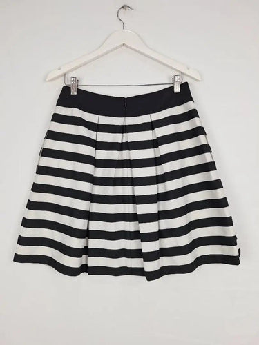 Review Striped Box Pleated Mini Skirt Size 10 by SwapUp-Online Second Hand Store-Online Thrift Store