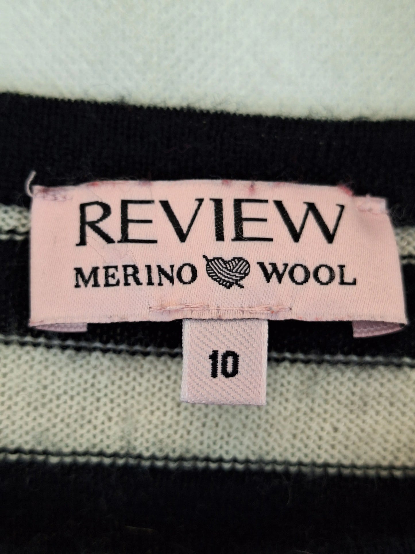 Review Striped Love Fine Knit Fitted Jumper Size 10 by SwapUp-Online Second Hand Store-Online Thrift Store