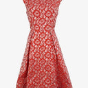 Review Structured Pleated Cocktail Midi Dress Size 6 by SwapUp-Online Second Hand Store-Online Thrift Store