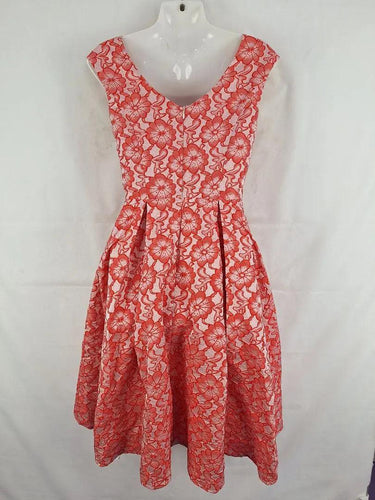 Review Structured Pleated Cocktail Midi Dress Size 6 by SwapUp-Online Second Hand Store-Online Thrift Store