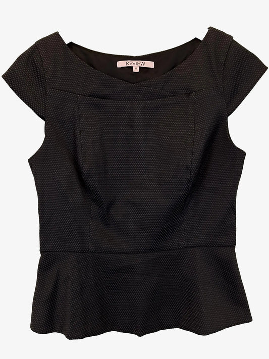 Review Tailored Boat Neck Peplum Top Size 10 by SwapUp-Online Second Hand Store-Online Thrift Store