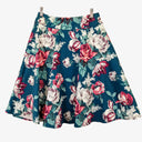 Review Teal Semi Circle Spring Bloom Mini Skirt Size 8 by SwapUp-Online Second Hand Store-Online Thrift Store