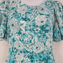 Review Teal Spring Garden Open Back Midi Dress Size 14 by SwapUp-Online Second Hand Store-Online Thrift Store