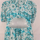 Review Teal Spring Garden Open Back Midi Dress Size 14 by SwapUp-Online Second Hand Store-Online Thrift Store