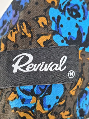 Revival Autumn Rose Tailored Bow Detail Midi Dress Size 14 by SwapUp-Online Second Hand Store-Online Thrift Store