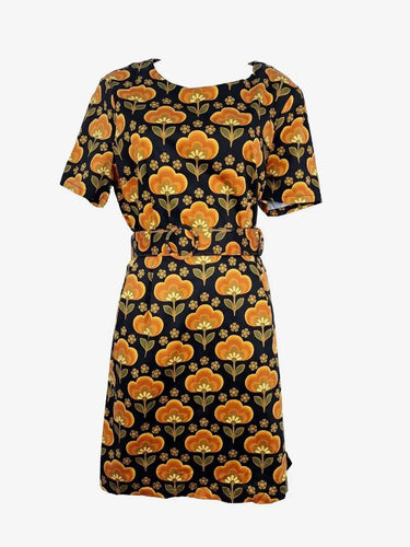 Revival Vintage Inspired Belted Mini Dress Size 16 by SwapUp-Online Second Hand Store-Online Thrift Store