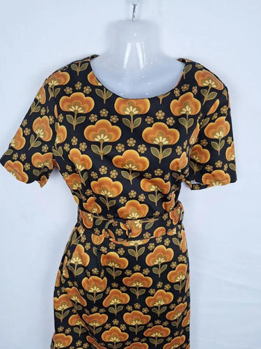Revival Vintage Inspired Belted Mini Dress Size 16 by SwapUp-Online Second Hand Store-Online Thrift Store