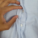 Rhodes & Beckett Windowpane Sky Blue Office Top Size 8 by SwapUp-Online Second Hand Store-Online Thrift Store