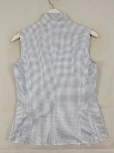 Rhodes & Beckett Windowpane Sky Blue Office Top Size 8 by SwapUp-Online Second Hand Store-Online Thrift Store