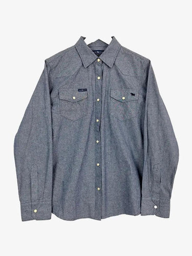 Ringers Western Slim Fit Mid Blue Western Shirt Size 14 by SwapUp-Online Second Hand Store-Online Thrift Store