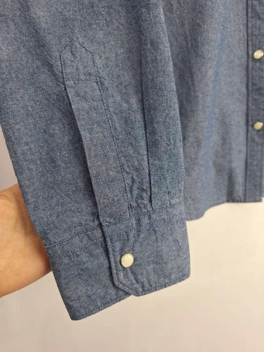 Ringers Western Slim Fit Mid Blue Western Shirt Size 14 by SwapUp-Online Second Hand Store-Online Thrift Store