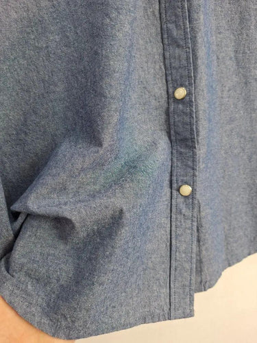 Ringers Western Slim Fit Mid Blue Western Shirt Size 14 by SwapUp-Online Second Hand Store-Online Thrift Store