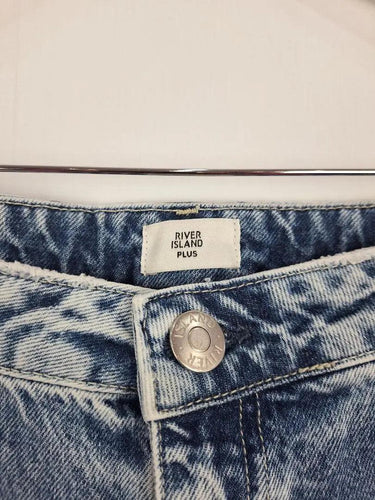 River Island Acid Wash Mom Jeans Size 24 by SwapUp-Online Second Hand Store-Online Thrift Store